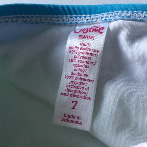 Justice Bikini with Peace Love Happy & Polka Dots Size 7 - Picture 10 of 10